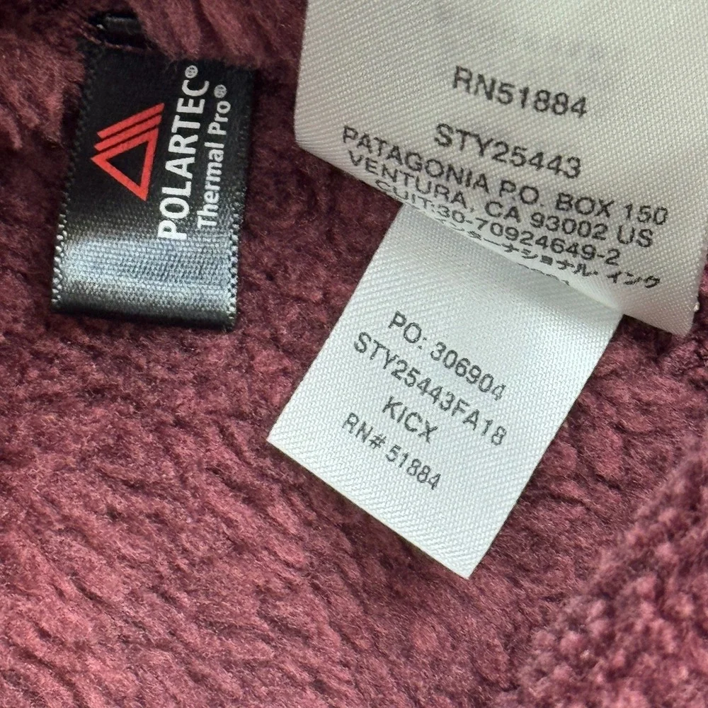 Patagonia Sweater Womens Small Red Re-Tool Snap-T Pullover Fleece Polartec 25443